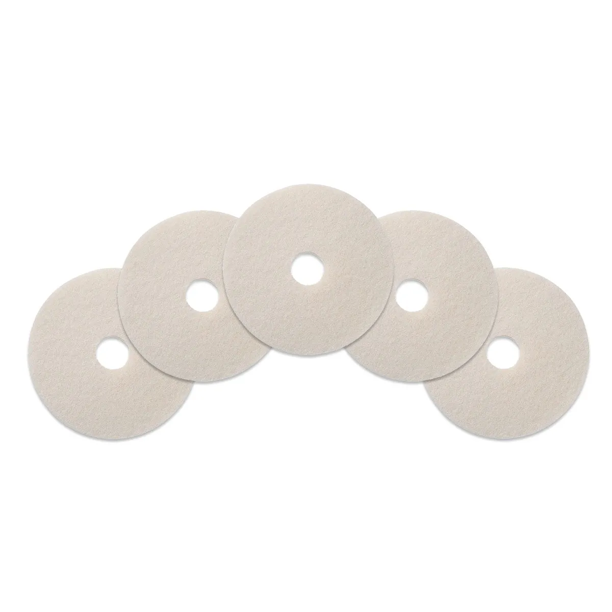 10" White Super Gloss Floor Buffing & Polishing Pads (5 Pack)