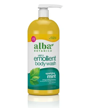 Alba Botanica Body Bath Sparkling Mint 32 oz Liquid