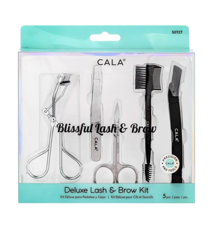 Cala Blissful Lash and Brow Deluxe 5 Piece Grooming Kit Set