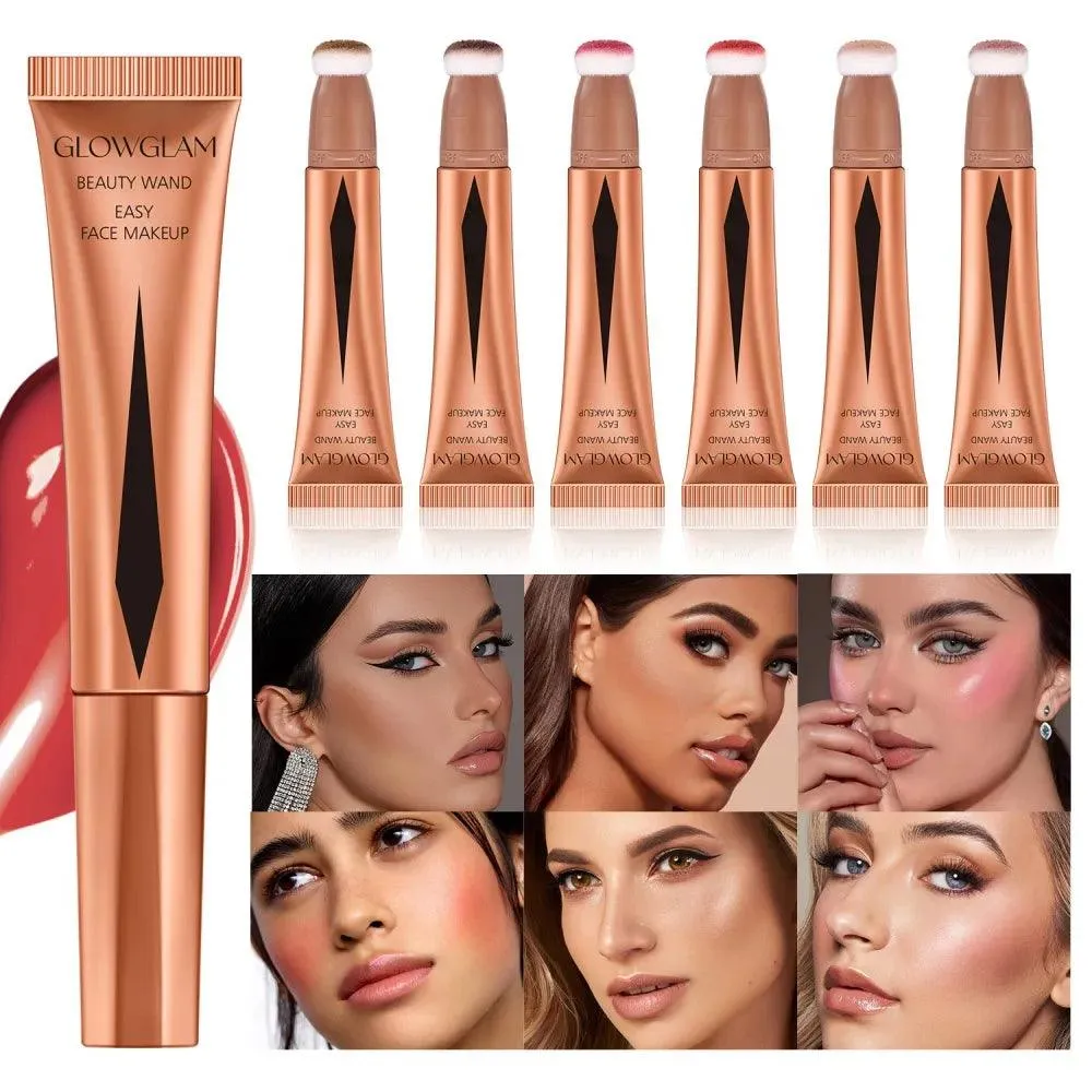 Cream Bronzer Contour Blusher Beauty Wand Highlighter Blush With Cushion Liquid Face Bronzer Wand Stick Applicator Makeup