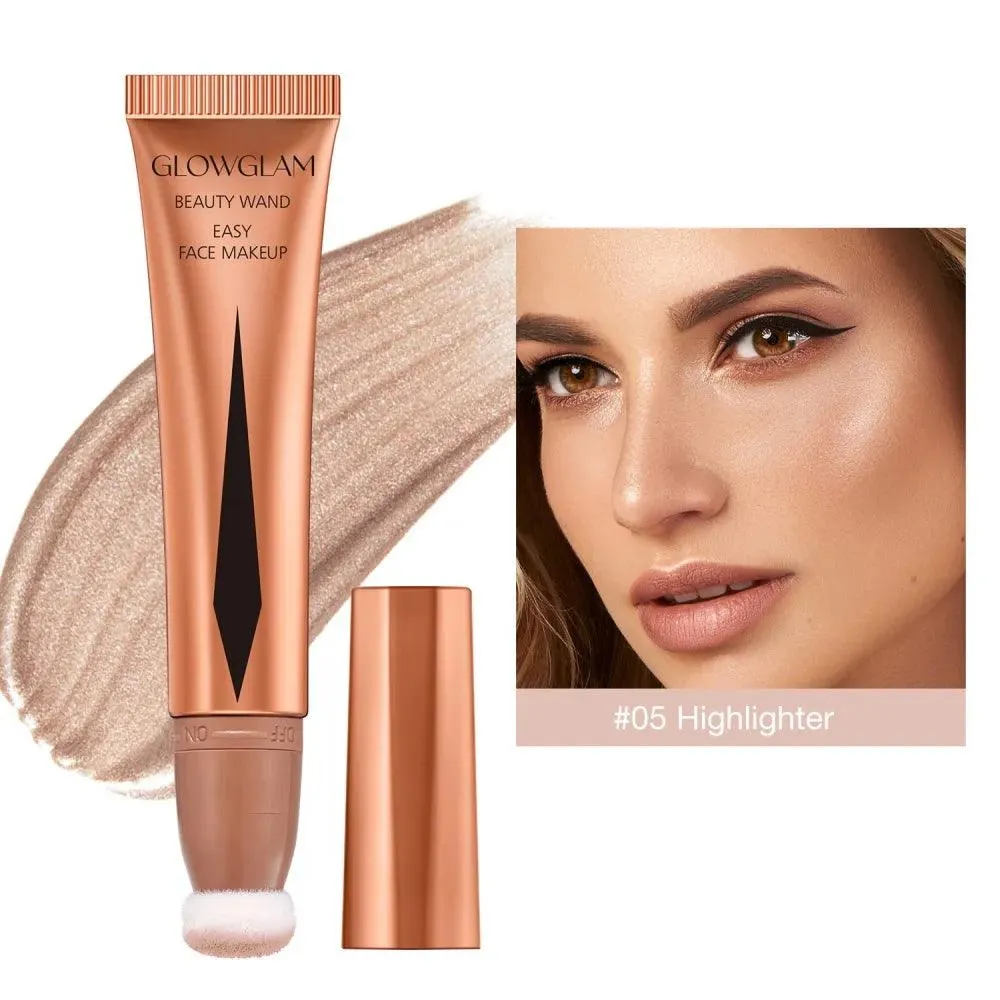 Cream Bronzer Contour Blusher Beauty Wand Highlighter Blush With Cushion Liquid Face Bronzer Wand Stick Applicator Makeup