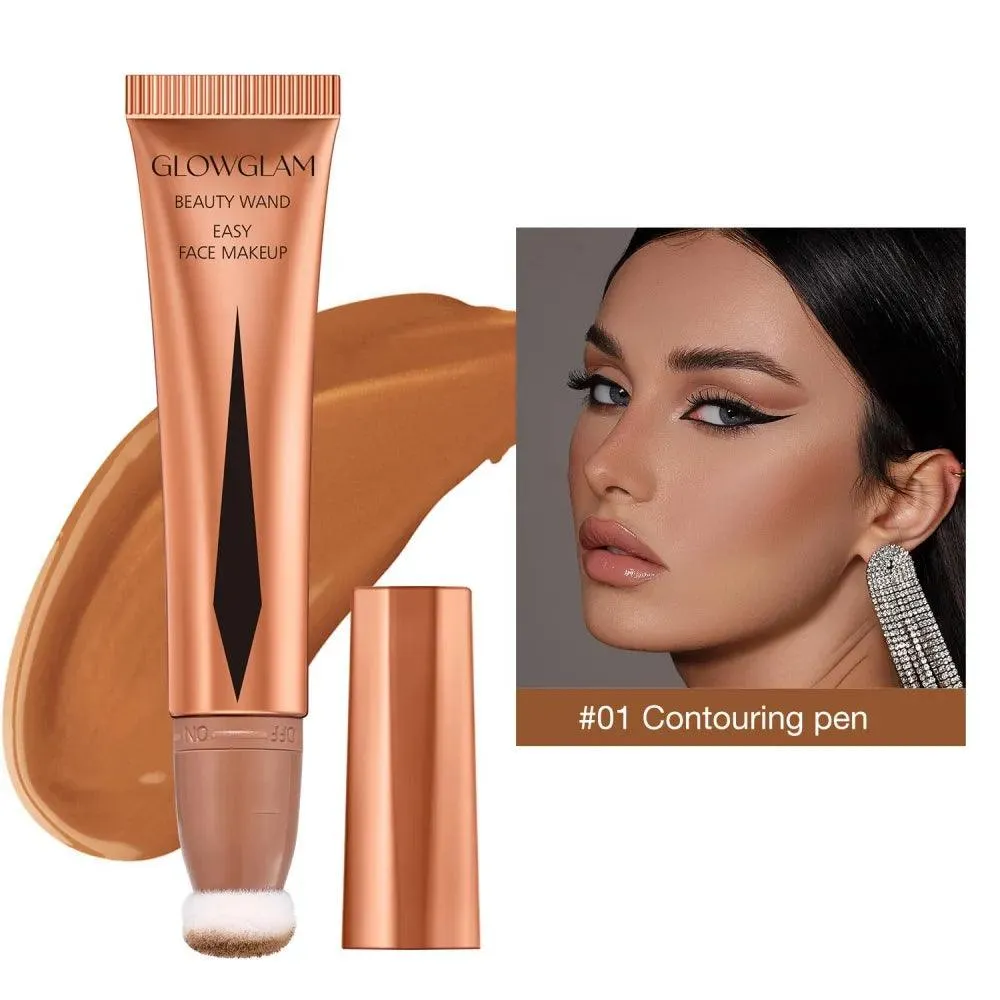 Cream Bronzer Contour Blusher Beauty Wand Highlighter Blush With Cushion Liquid Face Bronzer Wand Stick Applicator Makeup