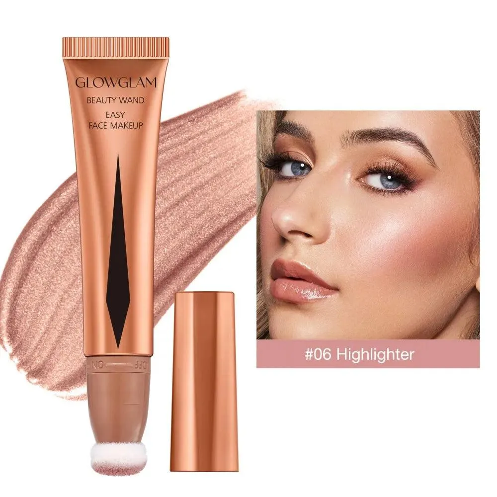 Cream Bronzer Contour Blusher Beauty Wand Highlighter Blush With Cushion Liquid Face Bronzer Wand Stick Applicator Makeup