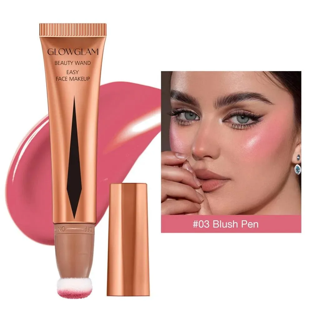 Cream Bronzer Contour Blusher Beauty Wand Highlighter Blush With Cushion Liquid Face Bronzer Wand Stick Applicator Makeup