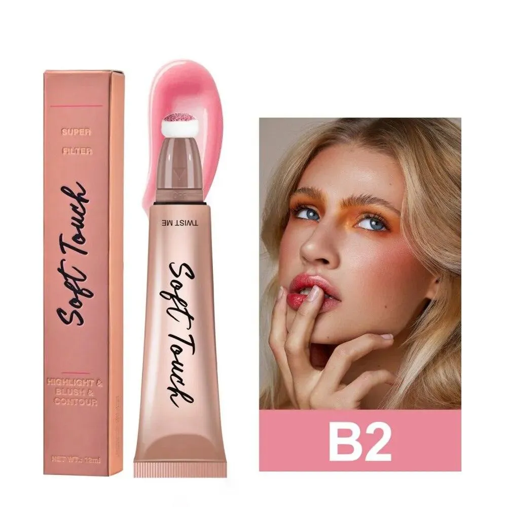 Cream Bronzer Contour Blusher Beauty Wand Highlighter Blush With Cushion Liquid Face Bronzer Wand Stick Applicator Makeup