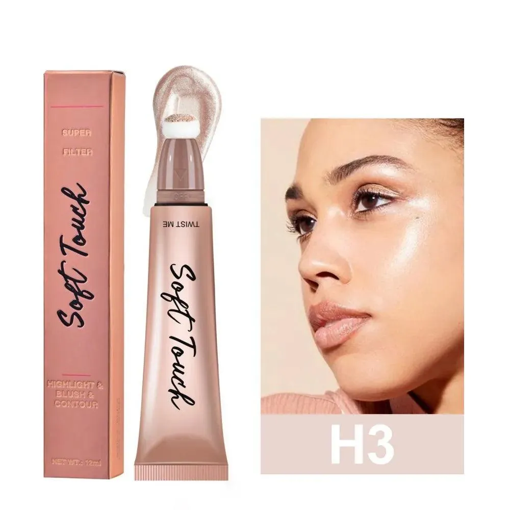 Cream Bronzer Contour Blusher Beauty Wand Highlighter Blush With Cushion Liquid Face Bronzer Wand Stick Applicator Makeup