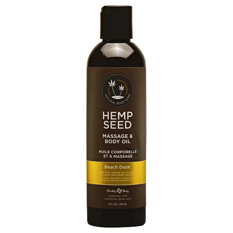 Earthly Body Hemp Seed Massage Oil Beach Daze