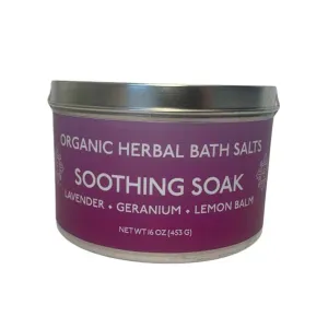 Four Elements Organic Herbals Soothing Soak Bath Salts 16 oz Container