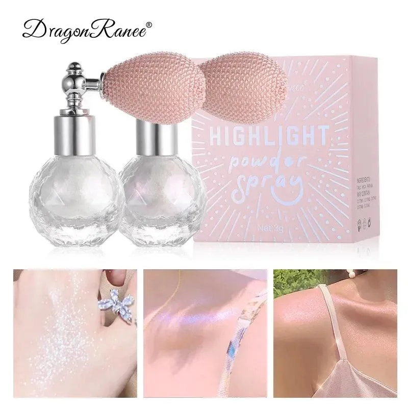 Glowing Glamour Highlighter: Sparkling Face & Body Spray - Shimmer Makeup