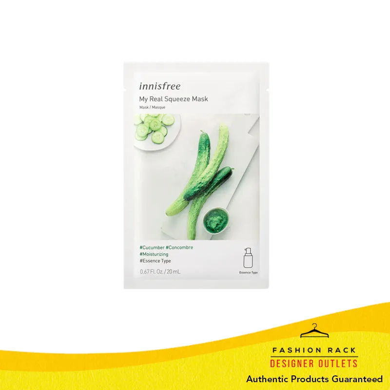 Innisfree My Real Squeeze Mask Set Cucumber 20ml (20 Sheets)