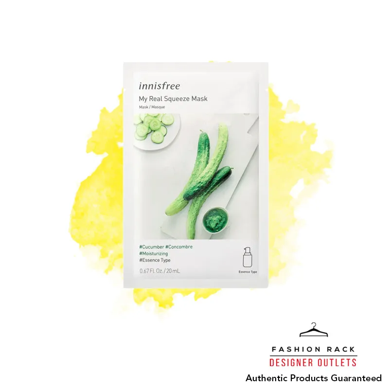 Innisfree My Real Squeeze Mask Set Cucumber 20ml (20 Sheets)