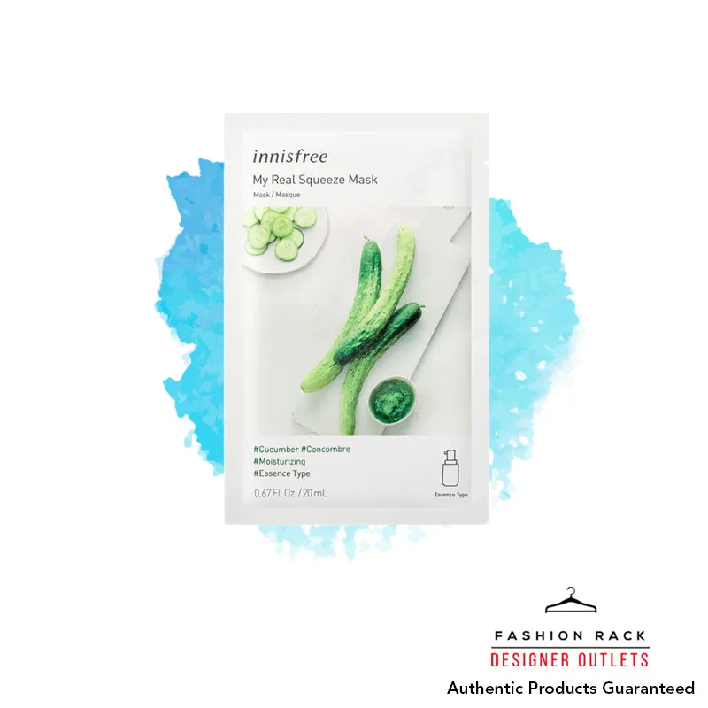 Innisfree My Real Squeeze Mask Set Cucumber 20ml (20 Sheets)