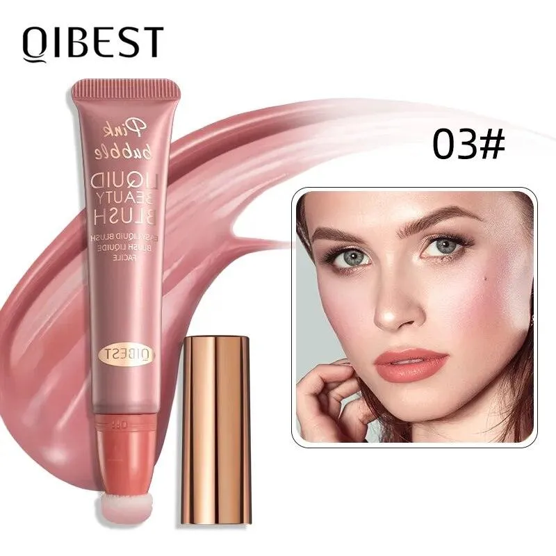 Liquid Contour With Cushion Applicator Highlight Shimmer Natural Soft Moisturizing Cream Liquid Blush For Cheek Cosmetics