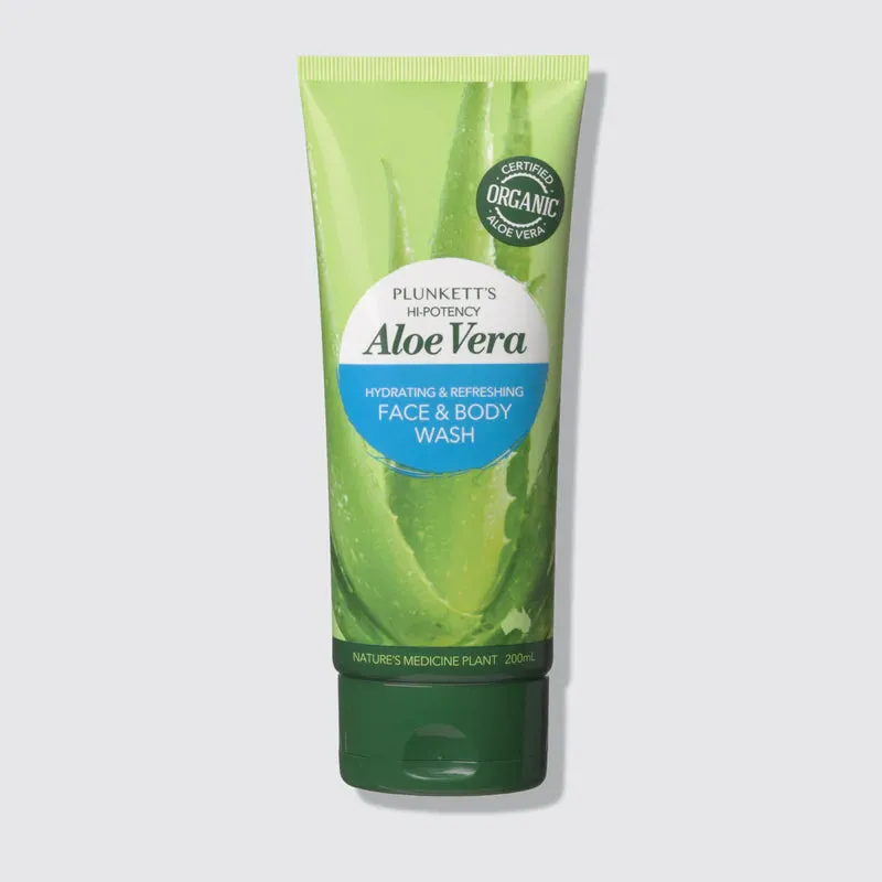 Plunkett Aloe Vera High Potency Face and Body  Wash 200Ml