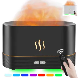 PLWMax™ 300ml 7 Colors 3D Flame Mist Essential Oil Diffuser: Aroma Air Humidifier