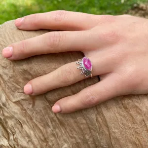 Ruby Pink Quartz Ring - Chloe