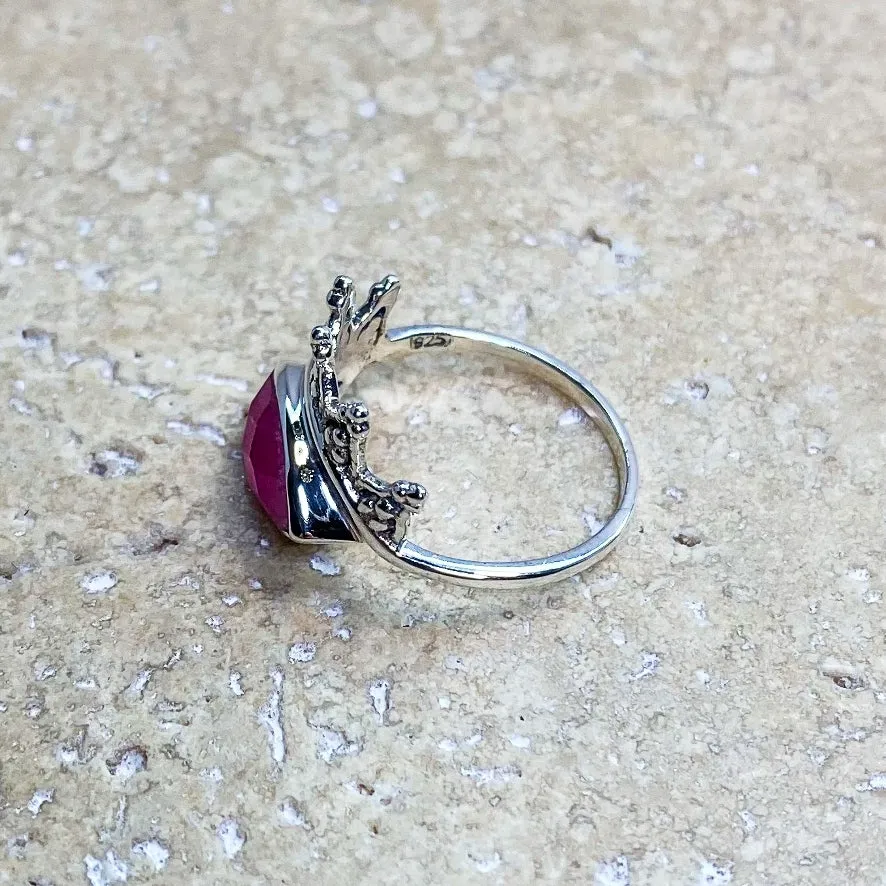 Ruby Pink Quartz Ring - Chloe