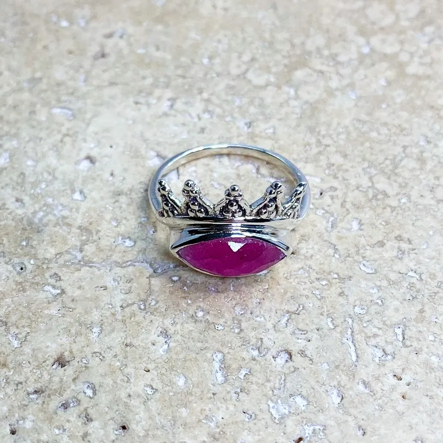 Ruby Pink Quartz Ring - Chloe