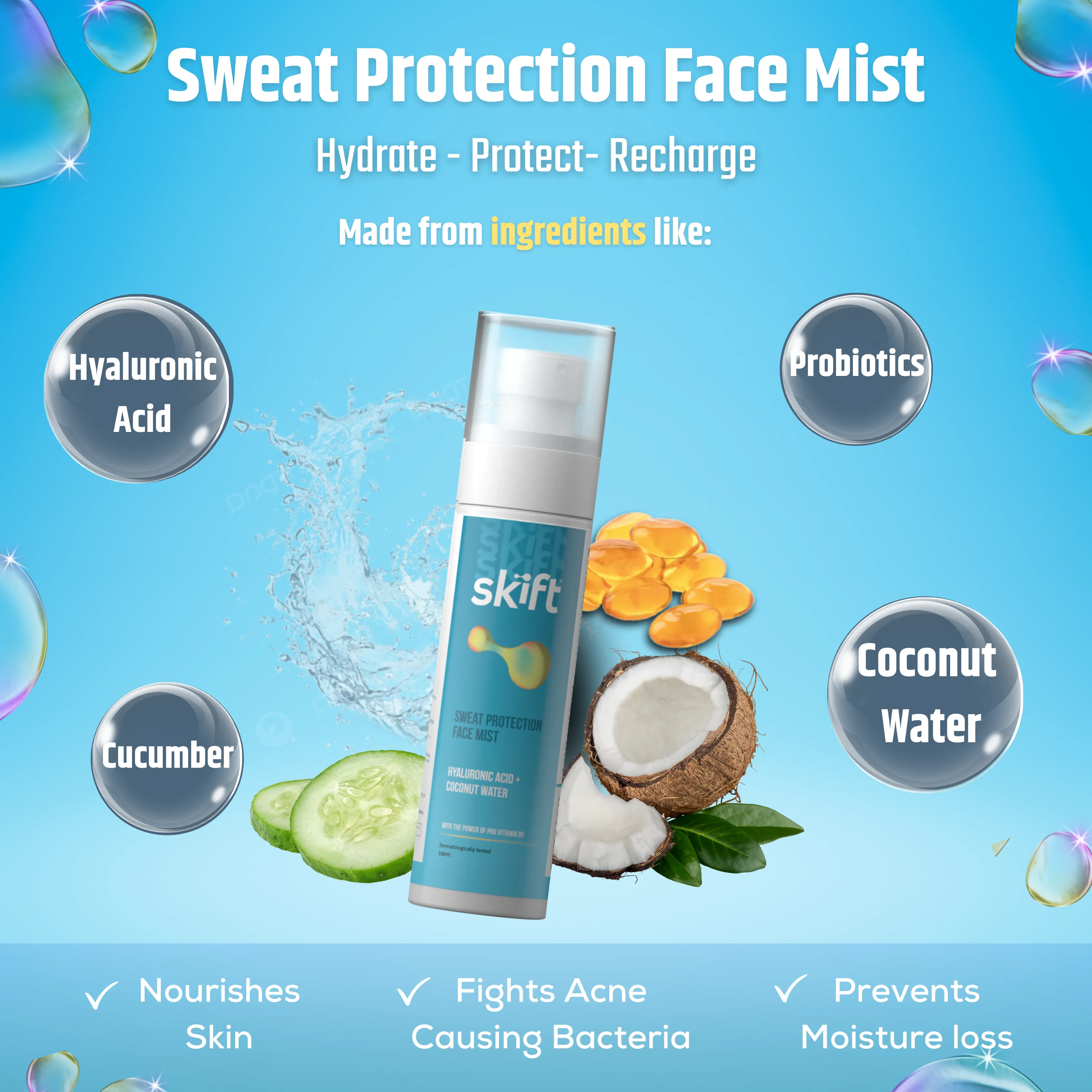 SKIFT Sweat Protection Face Mist (100 ml)