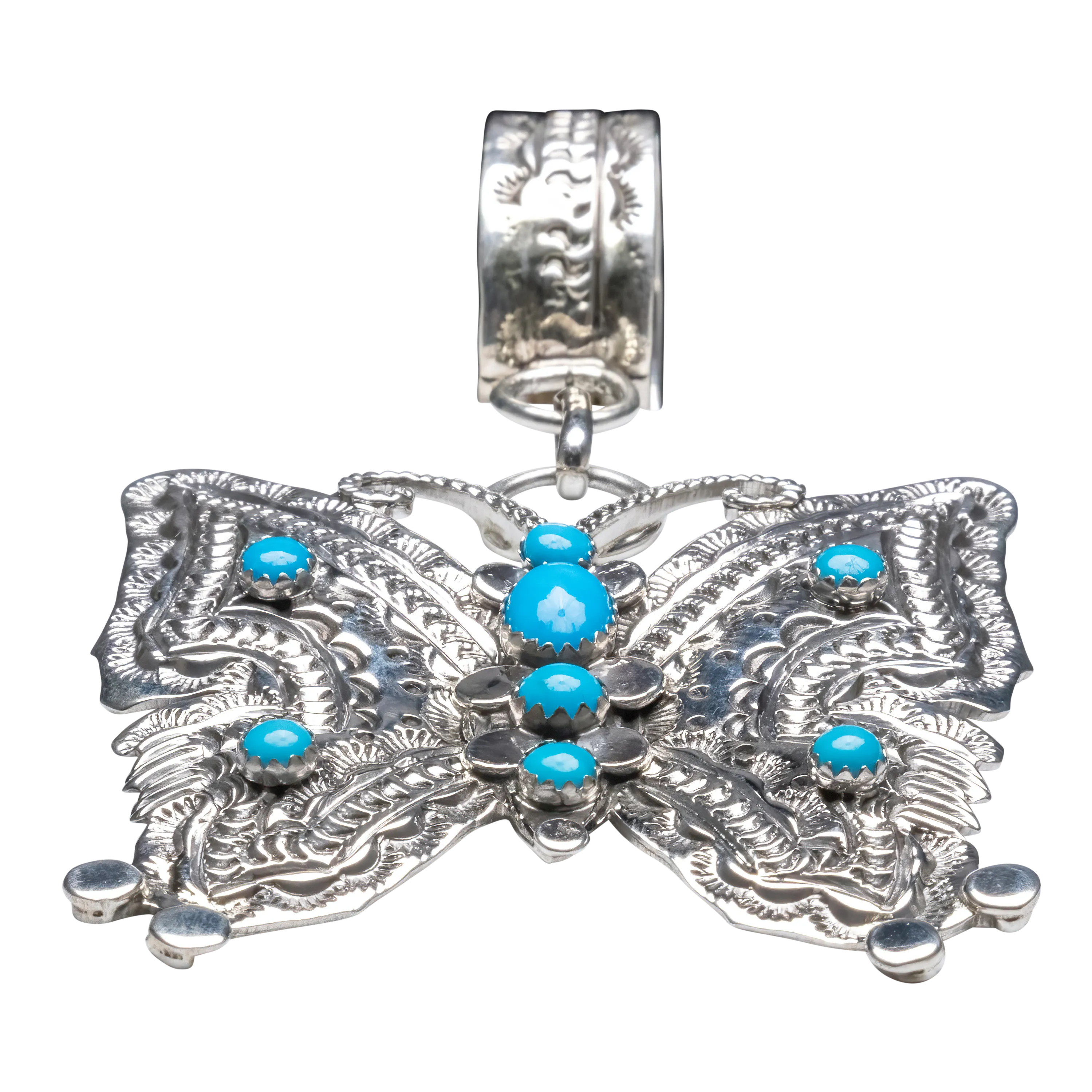 Sleeping Beauty Turquoise Butterfly Pendant | June Defaito