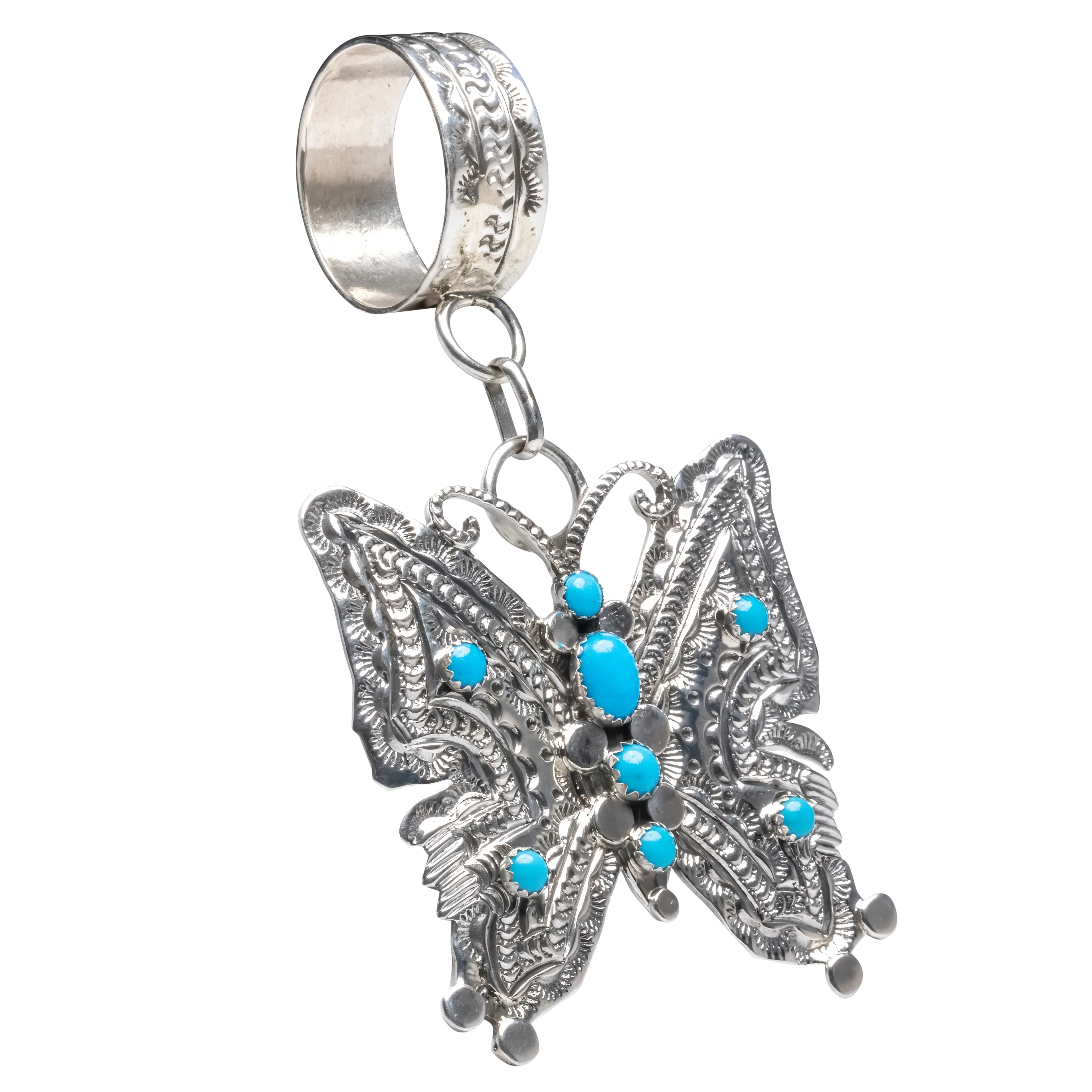 Sleeping Beauty Turquoise Butterfly Pendant | June Defaito