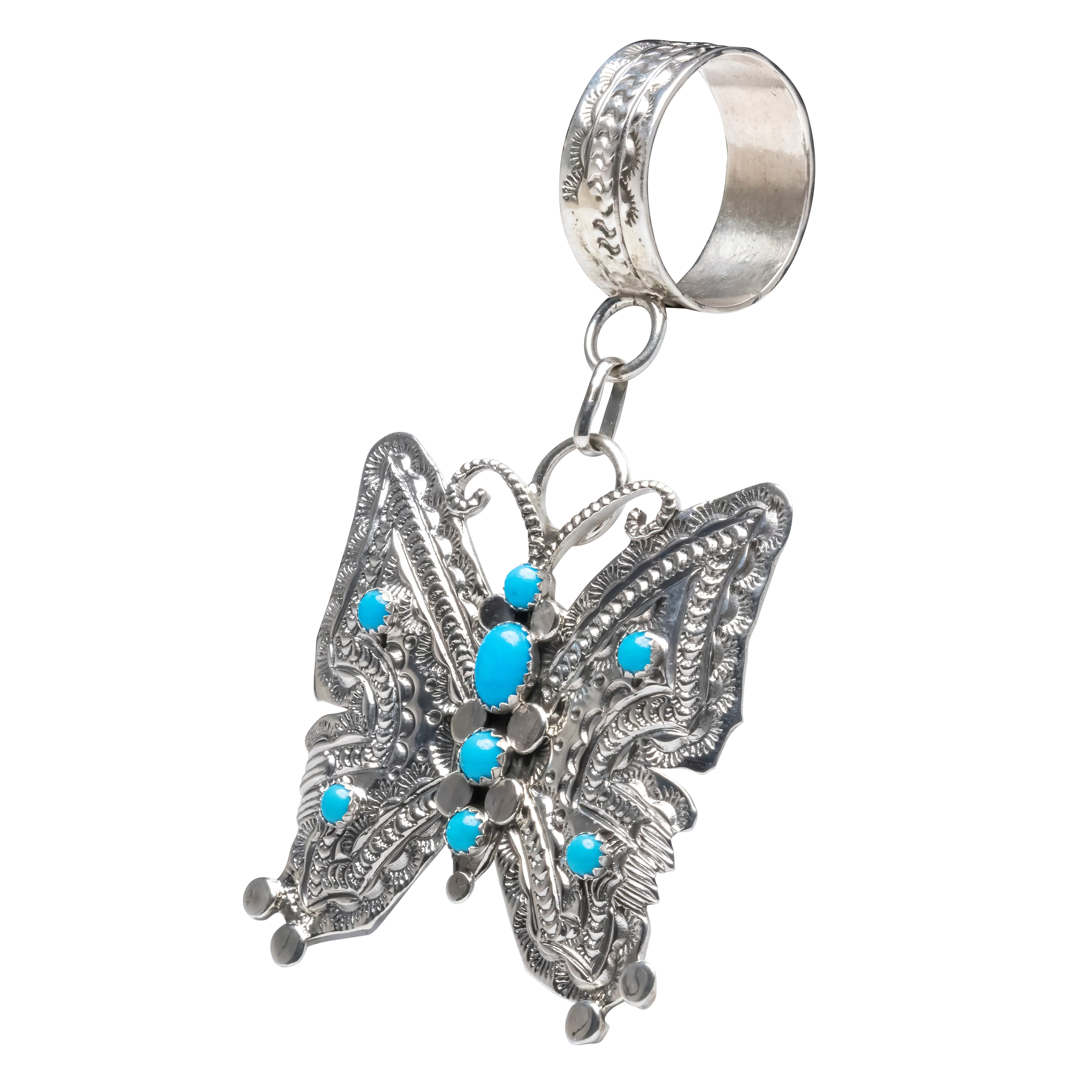 Sleeping Beauty Turquoise Butterfly Pendant | June Defaito