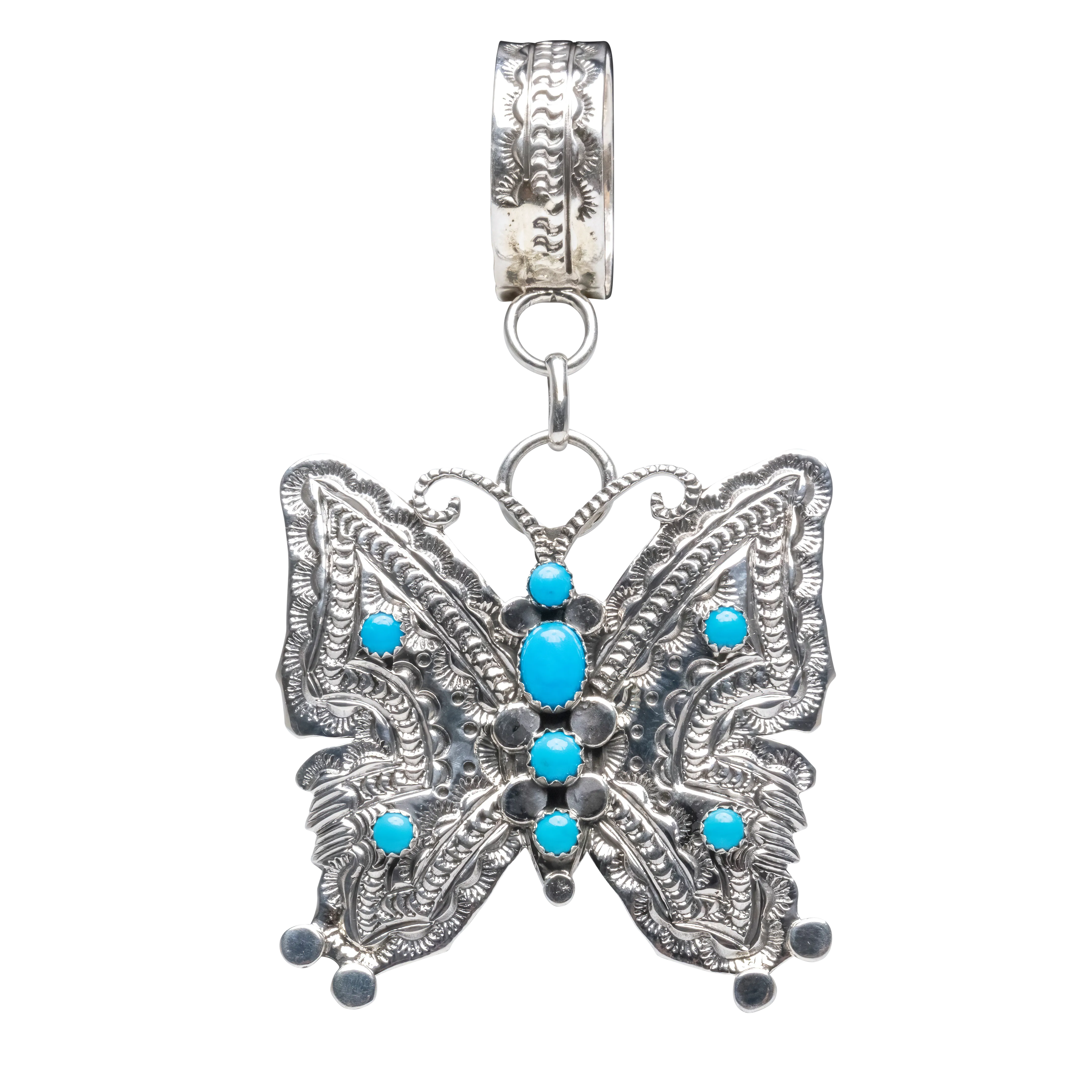 Sleeping Beauty Turquoise Butterfly Pendant | June Defaito