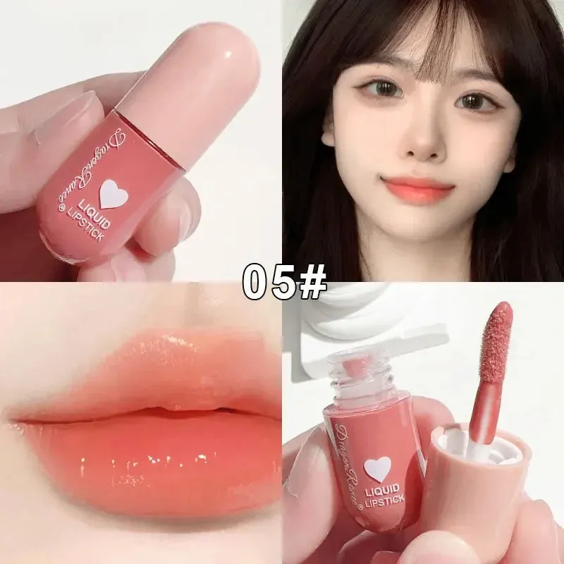 Toleet Christmas Thanksgiving gifts Winter Makeup Ideas Mini 6 Colors Capsule Liquid Lip Gloss Mirror Lipstick Moisturizing Jelly Lip Glaze Makeup Sweet and Lovely Korean Cosmetics