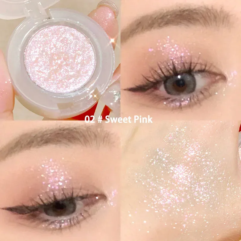 Toleet Christmas Thanksgiving gifts Winter Makeup Ideas Potato Texture Glitter Eyeshadow Palette Pearlescent Diamond Monochrome Highlighter Powder Brighten Shiny Eyes Makeup Cosmetics